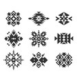 tribal indian ornaments ethnic monochrome vector image vector image