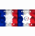french abstract map set with flag and ball vector image