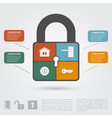 lock infographic vector image