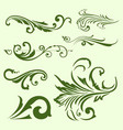 ornamental with leaf vector image vector image