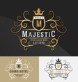 premium royal crest logo design vector image vector image