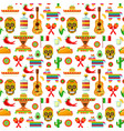 pattern with traditional mexican attributes vector image vector image