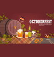 beer festival oktoberfest party celebration vector image