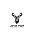 deer minimal logo silhouette icon vector image