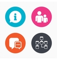 information sign and group communication icons vector image