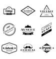 set of vintage badge logo vector image vector image