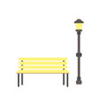 Wooden bench and lantern Royalty Free Vector Image