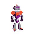 artificial intelligence robot purple cartoon vector image vector image