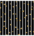 gold heart seamless pattern black-white geometric vector image vector image
