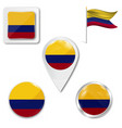 original and simple colombia flag isolated vector image vector image
