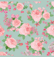 floral seamless pattern flower background garden vector image