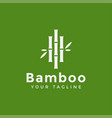 green bamboo logo design template vector image