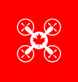 drone quadrocopter icon maple leaf symbol vector image