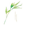 japanese background with watercolor texture vector image
