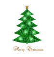 new year s card with christmas tree vector image