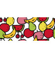 seamless pattern with colorful fruits berries vector image vector image