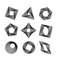 set of spirograph style geometric shapes vector image