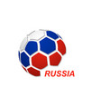 abstract soccer ball with national flag colors vector image
