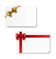 gift card color bow isolated vector image