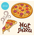 pizza set vector image vector image