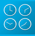realistic detailed 3d clock airport different time vector image vector image