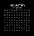 set line icons of industry vector image vector image