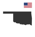 map of the us state oklahoma vector image vector image