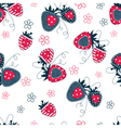 seamless pattern with strawberries vector image vector image