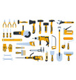 construction tools building repair hand vector image