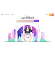 law office web concept for landing page vector image