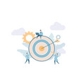 metaphor achieving a goal or research vector image