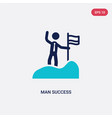 two color man success icon from business concept vector image