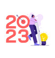 2023 year growth or motivation to succeed concept vector image