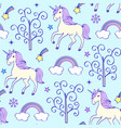 pattern with unicorns vector image