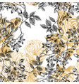 wild roses blossom branch seamless pattern vector image