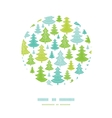 holiday christmas trees circle decor pattern vector image