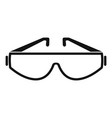 safety glasses icon simple style vector image