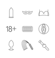 sex shop icons vector image