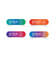 1-4 step set flat vector image