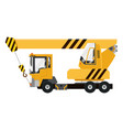 drawing elevating crane car mobile vector image