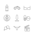 sex shop icons vector image