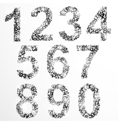 Seamless pattern with numbers Royalty Free Vector Image