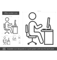 office worker line icon vector image