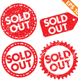 stamp sticker sold out tag collection - - e vector image