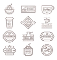 coffee monogram icon vector image