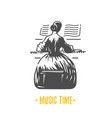 girl playing piano vector image