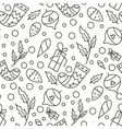 hand drawn winter season seamless pattern vector image