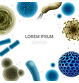 realistic bacteria and viruses template vector image