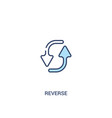 reverse concept 2 colored icon simple line vector image