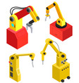 equipment for work in production mechanical hand vector image